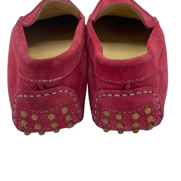 M. Gemi The Felize Sunset Red Suede Driving Mocassin Loafers - Picture 3 of 6